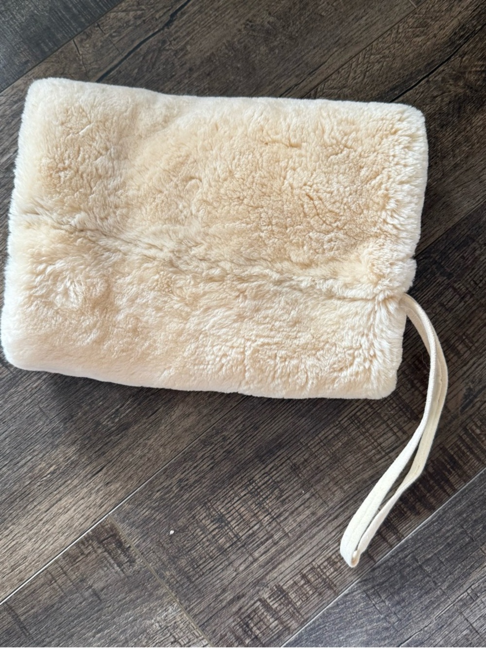 Vintage Fur Muff Cream with satin lining